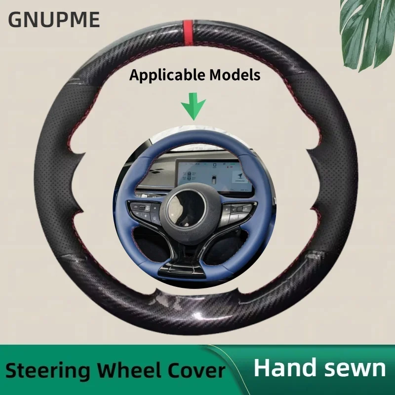 

Custom Car Steering Wheel Cover Carbon Fibre Leather For BYD Seal Atto 4 EV 06 07 DM-I 06GT 2023 2024-2026 Car Steering Wrap