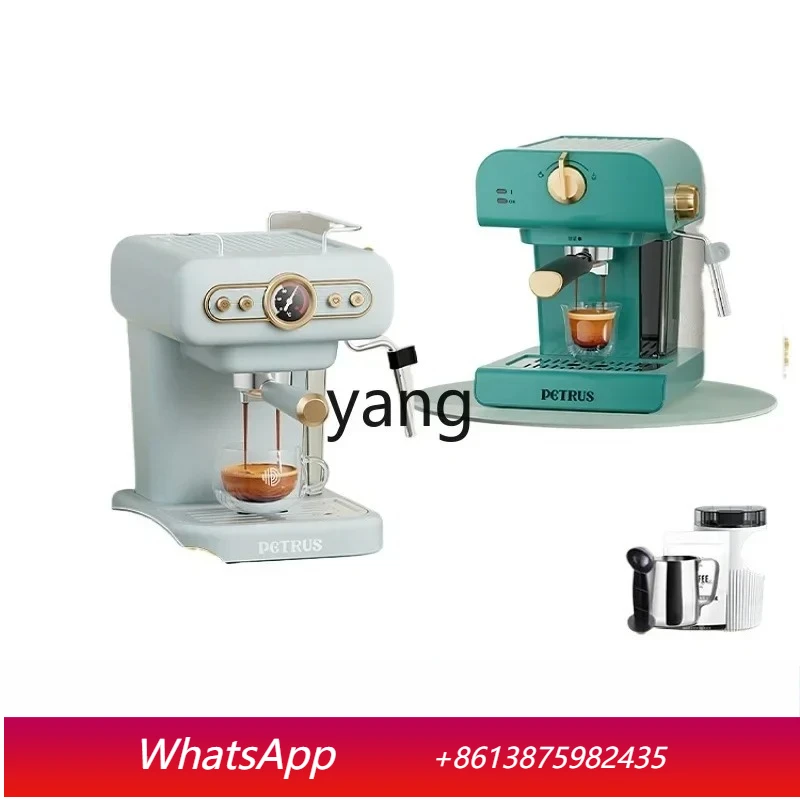 

LTT retro coffee machine household small full semi-automatic concentrated commercial steam milk foam