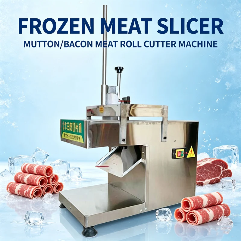 Mutton Slicer Commercial Meat Planer Slicing Machine Automatic Lamb Beef Roll Cutting Machinery