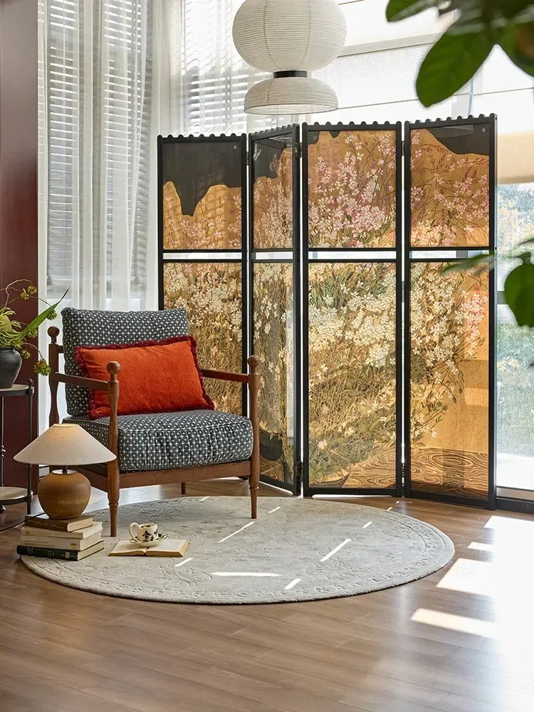 French Medieval Style Living Room Entry Bedroom Sofa New Chinese Screen Partitionn29