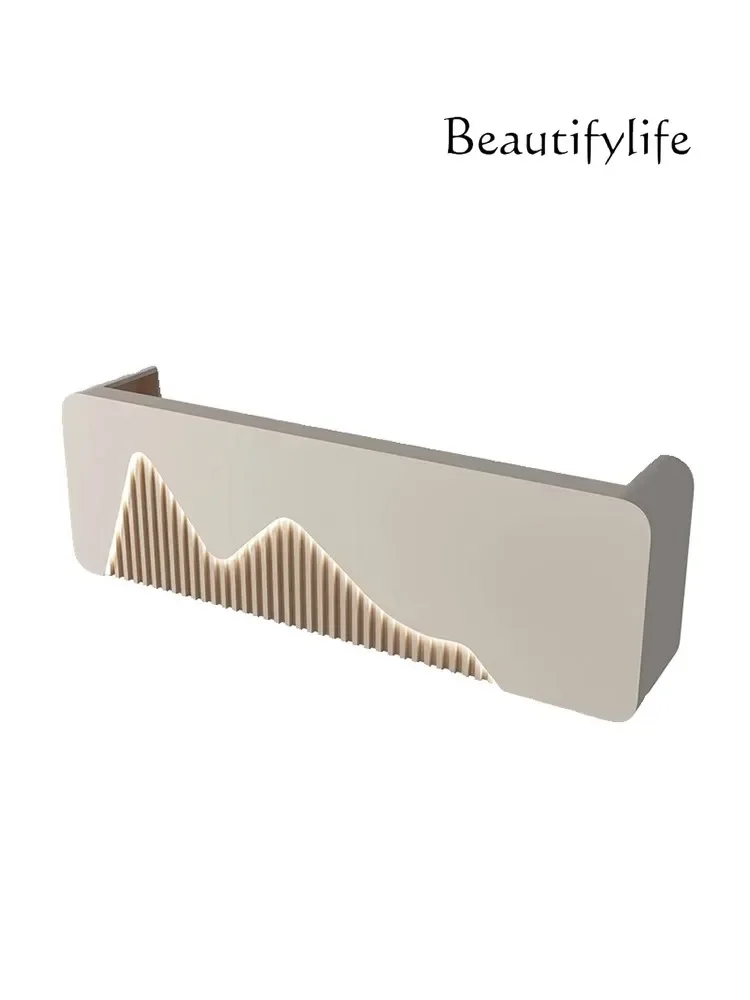 l  Cream wind beauty salon yoga studio front desk bar counter small clothing store checkout page company reception desk