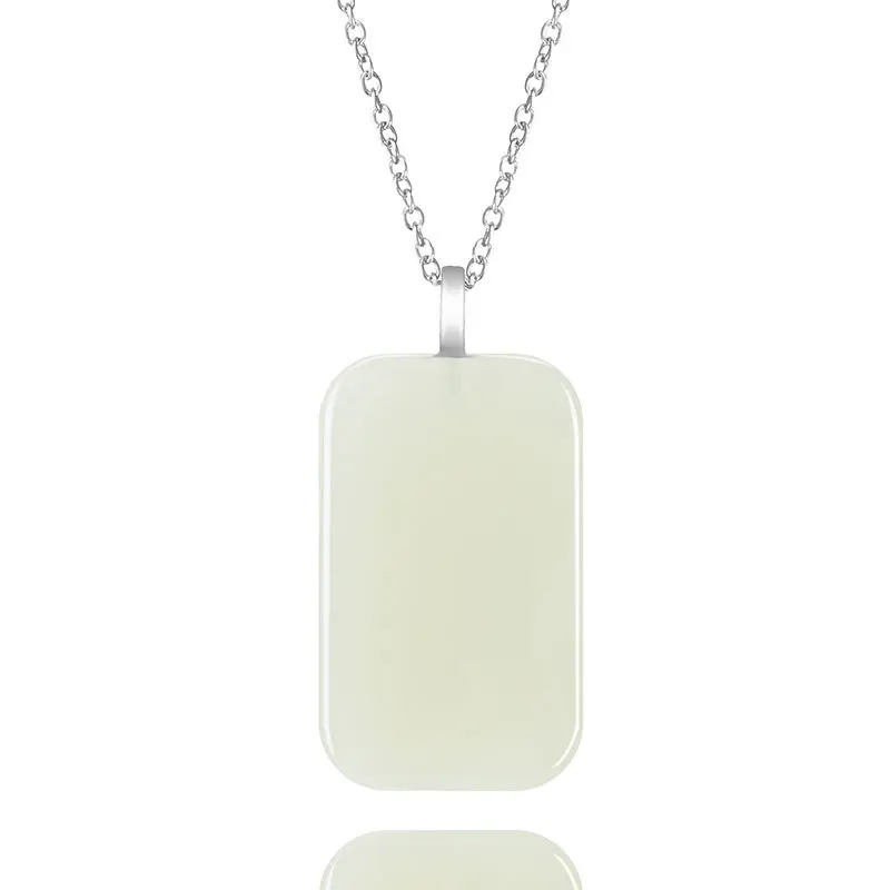 

Natural Old Hotan White Jade Medallion Pendant Authentic S925 Silver Inlaid Charms Women's Gifts Jewelry Drop Shipping