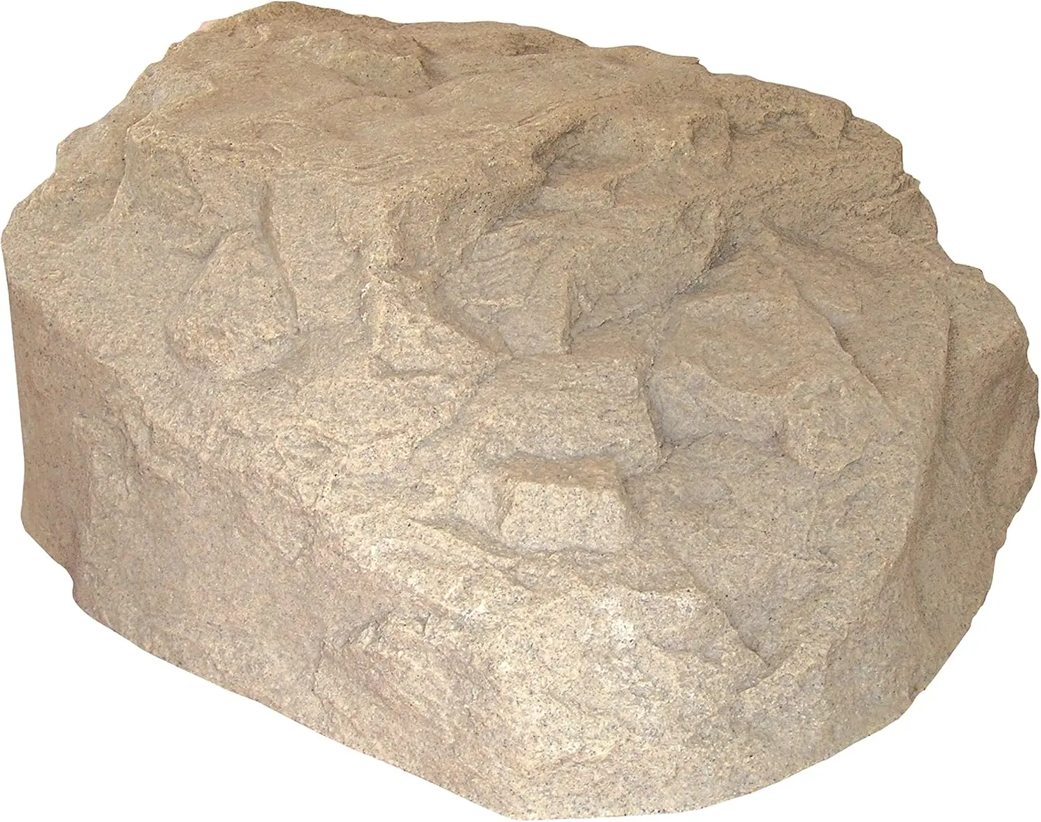 EMSCO Landscape Rock Cover, Sandstone, Low Profile Boulder, Lightweight Fake Rock for Concealing Septic Lids, Irrigation Control