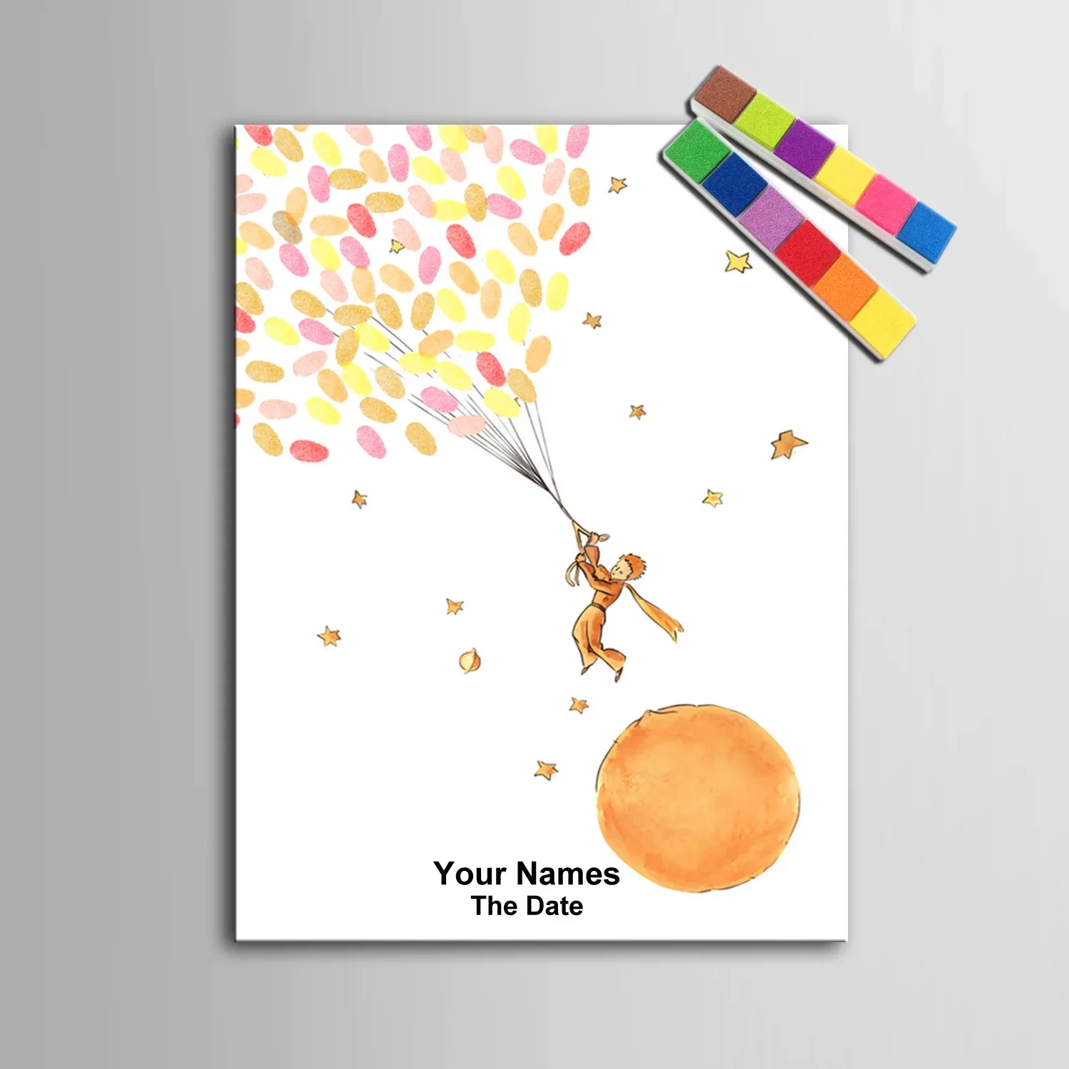 Personalized Signature Fingerprint Guest Book for Kids First Holy Communion Souvenir Gift for Boys Girls Baptism Inkpad Included view 5