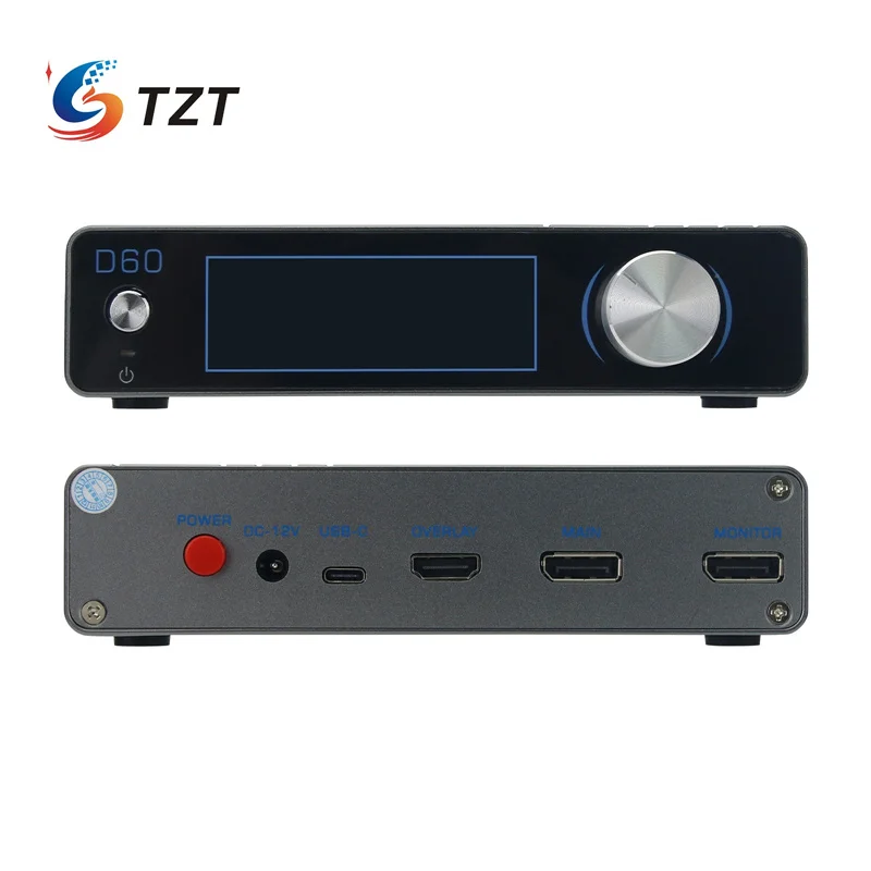 Caja de superposición de vídeo TZT CapDMA D60, fusor adaptativo 4K, compatible con HDMI + placa de Hardware Cap75T DMA + controlador KMBox NET