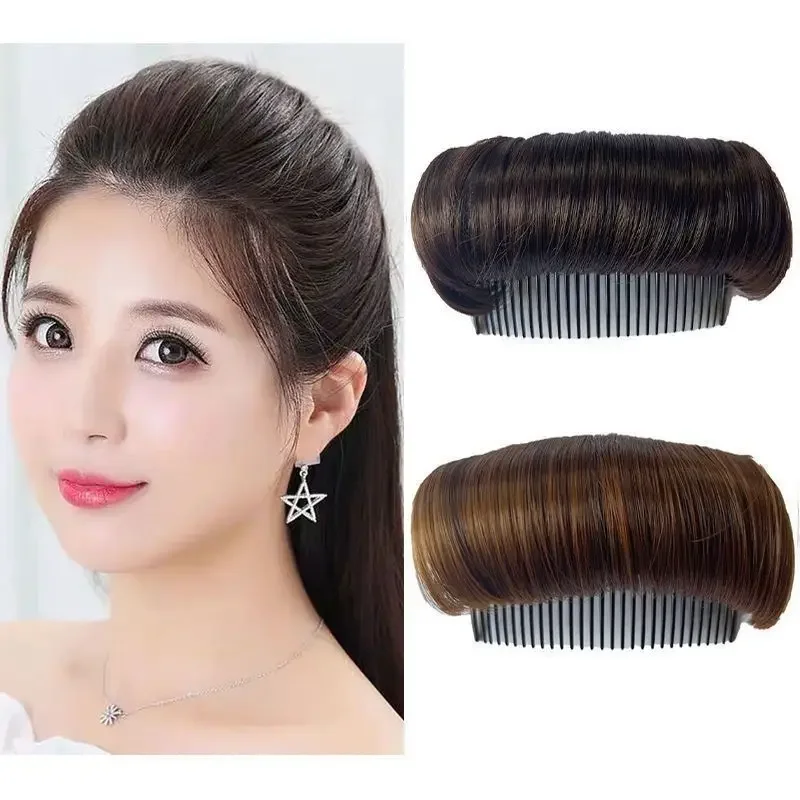 Anti-slumping Fluffy High Skull Top Hair Clip Puff Head Cushion Synthetic Pad Invisible Clip Volume Hair Women Hair Accessories