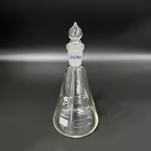 SHUNIU Conical flask with standard ground-in glass stopper, 50mL-10000mL 24/40, Erlenmeyer flask with standard ground mouth