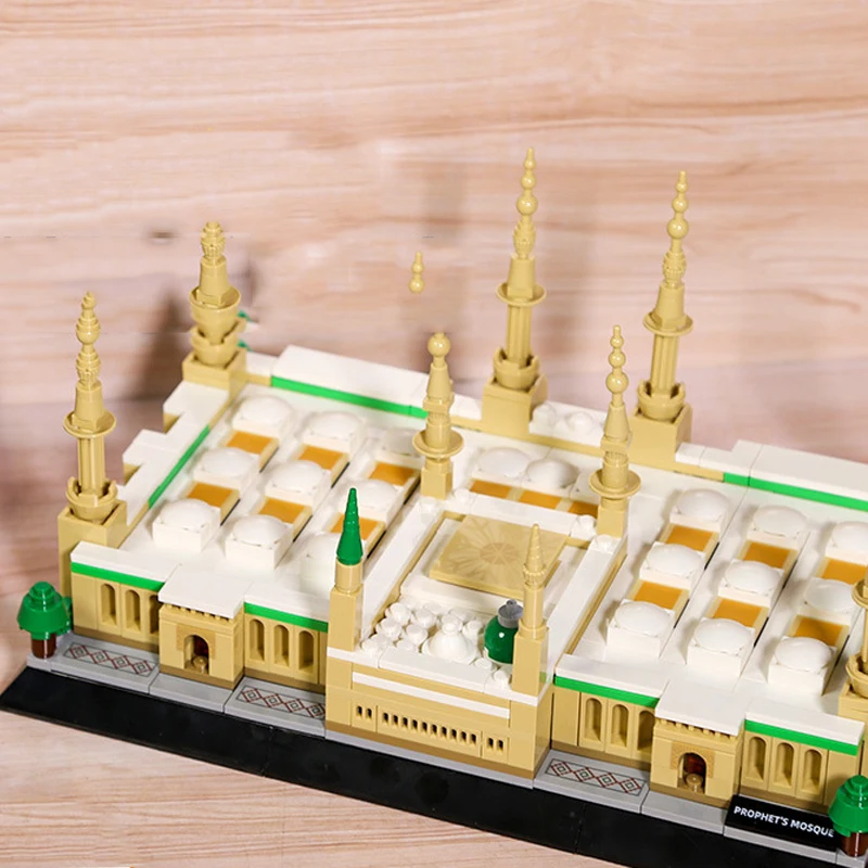 594 ELEMENTY Klocki Konstrukcyjne Model Meczetu Progatora z Arabii Saudyjskiej Architektura Klasyczny Model Klocki Prezent dla Dzieci i Dorosłych