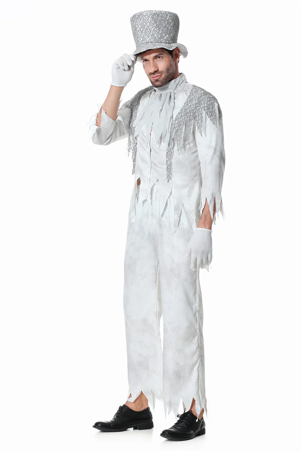 Paar Halloween Zombie Ghost Bruid En Bruidegom Paar Cosplay Kostuum Mannen Vrouwen Vreselijke Vampier Outfit Maskerade Feest Verkleden