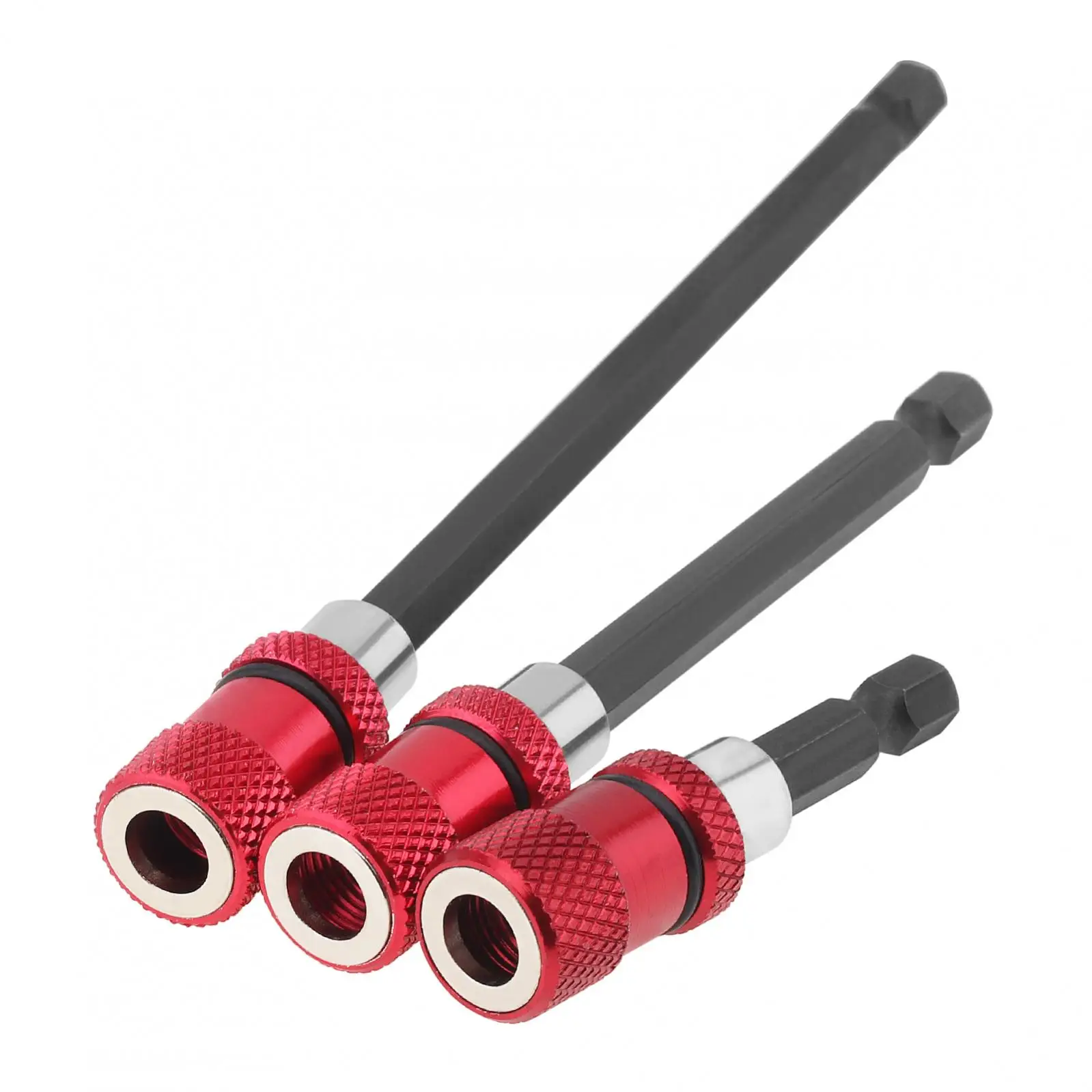3pcs/set Magnetic Electric Screwdriver Bit Holder Adapter Quick Release Hex Shank Extension Bar Socket Screw Driver Drill Bit