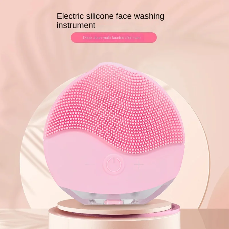 Dispositivo de limpieza Facial ultrasónico de silicona, limpiador de poros eléctrico resistente al agua, eliminador de espinillas, carga inalámbrica, Spa, cuidado de la piel