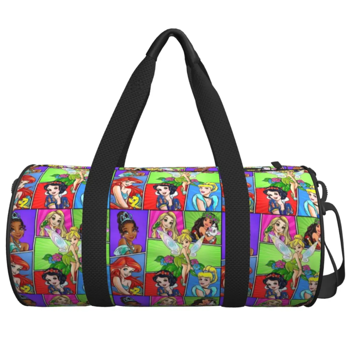 

Little Mermaid Ariel Cartoon Travel Bag Luggage Gym Bag Male Female Custom Large Vintage Sports Fitness BagsOxford Handbags