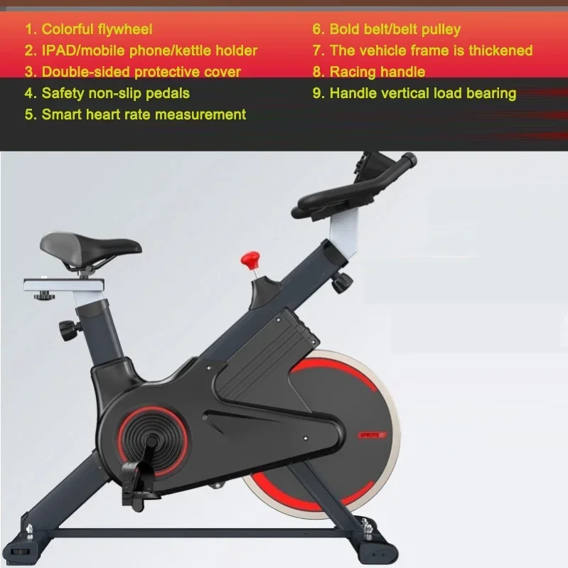 Fitness Bike Home Indoor Weight Loss Spinning Bike Pedal Exercise Professional Fitness Equipment Rotary Resistance Adjustment XB