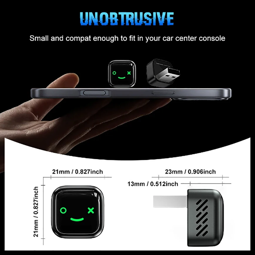 Adaptador carplay sem fio para android iphone auto 2 em 1 com fio para caixa ia sem fio conexão usb para volvo benz mg kia chery vw