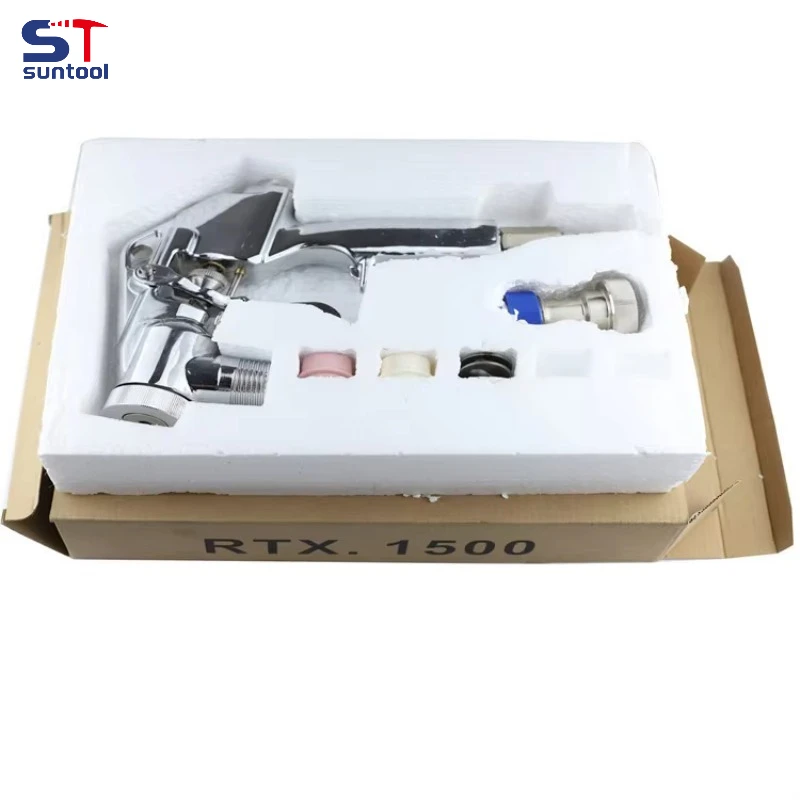 

Пистолет-распылитель с текстурой Suntool Grac RTX-1500 24S134 с наконечниками для шпатлевки, пескоструйной обработки, настоящая каменная краска, профессиональный класс