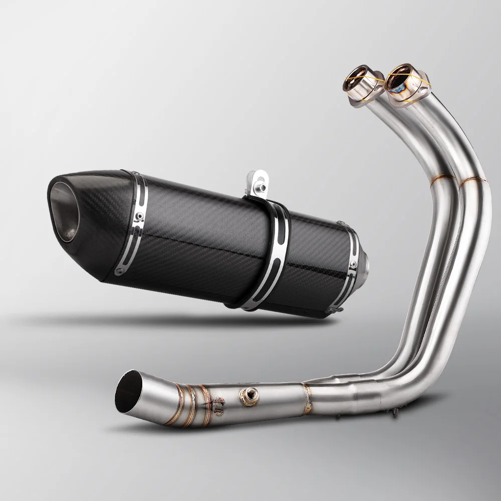 

High QualityMotorcycle Exhaust Complete System , Motorcycle Front Pipe Linkage Pipe, Original Connect, 51mm, MT07, FZ07