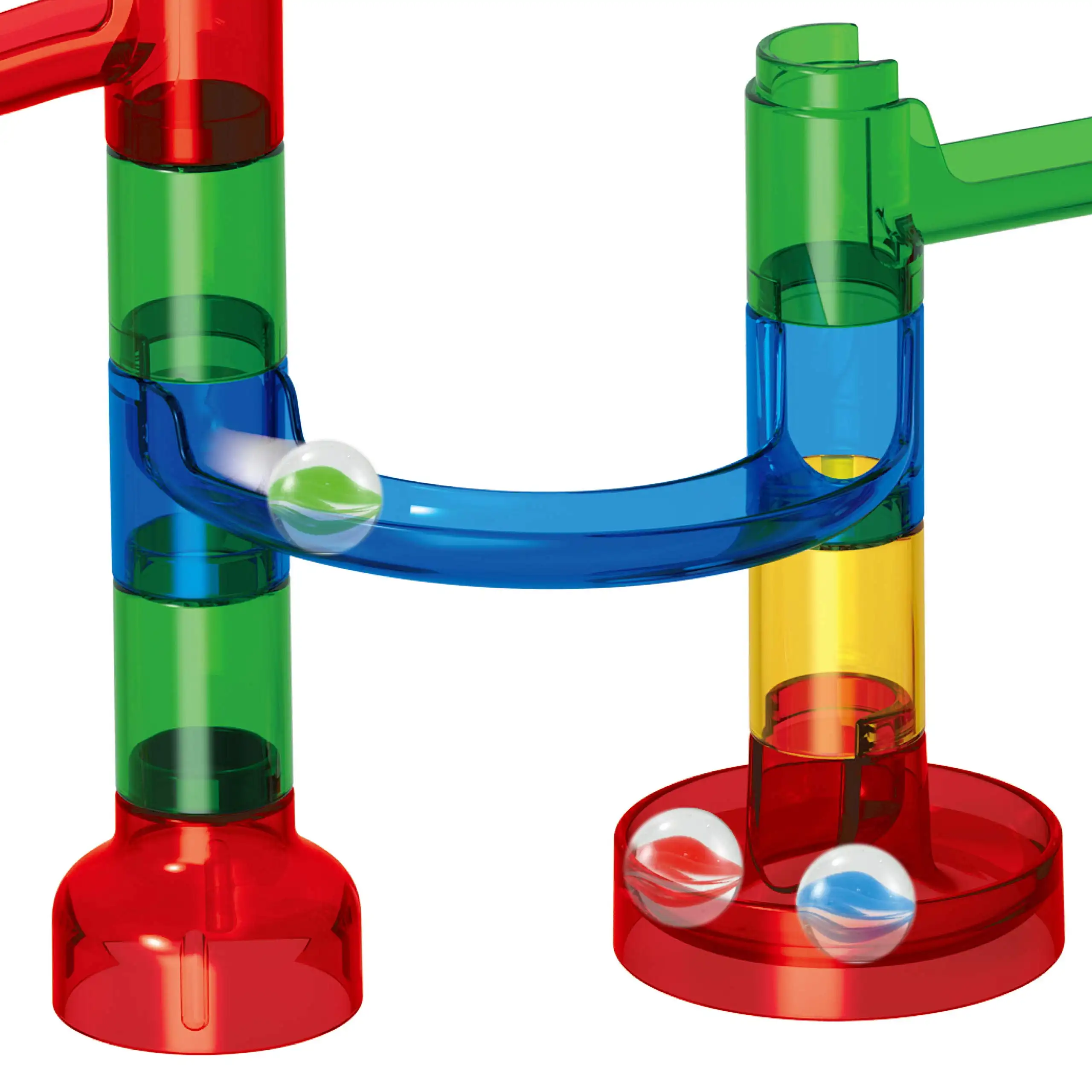 Joyfy 150 Pcs Glowing Marble Run Construction Building Blocks Toys with 5 Glow Marbles for Kids Birthday Christmas Gift