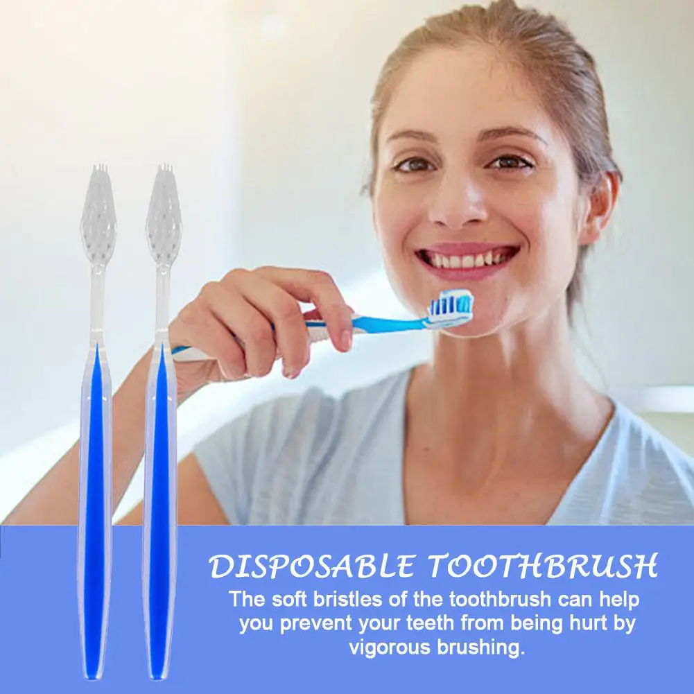 

Disposable Toothbrushes Individually Wrapped Medium Soft Bristle Travel Hotel Manual Toothbrushes Bulk For Adults G2p3