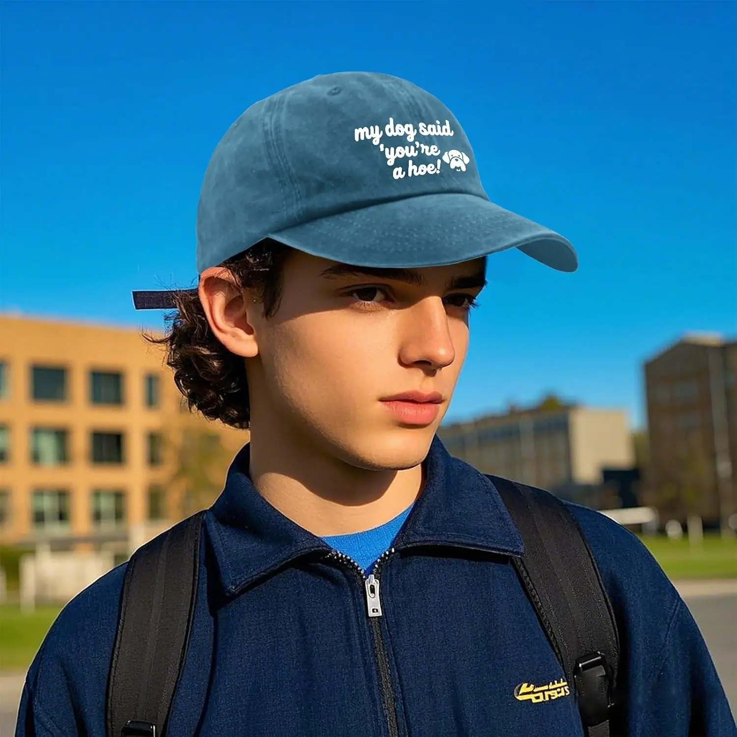 قبعات سائقي الشاحنات الكلاسيكية من My's Dog Said للرجال قبعة بيسبول منخفضة مغسولة في اليوم التالي