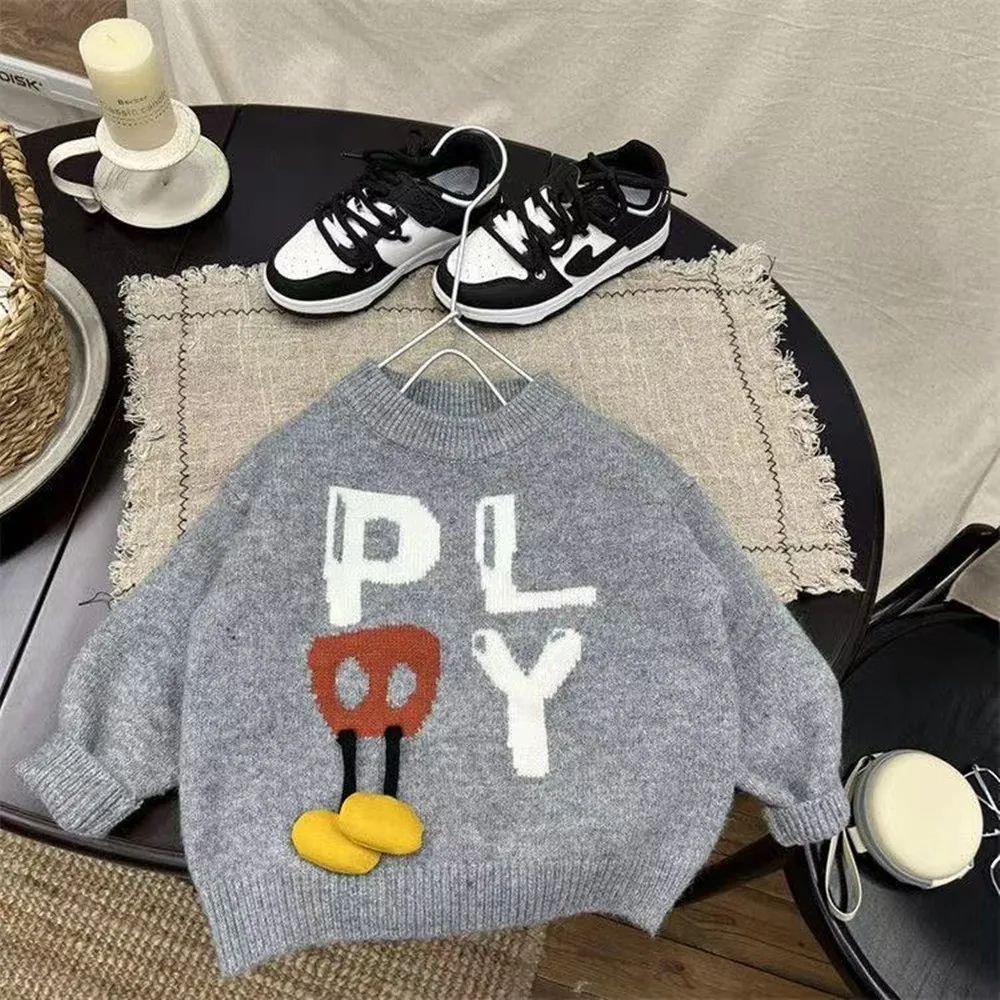 الأولاد محبوك سترة الأطفال تريكو الخريف والشتاء وصول سميكة منفعل أنيق عصري عادية الصبي قاعدة طبقة سترة