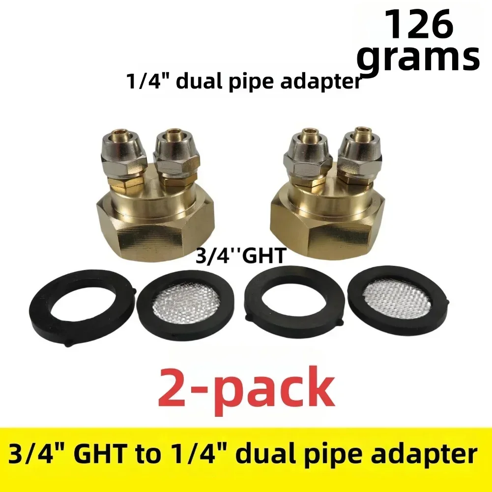 3/4 For Drip Irrigation Tubing Hose Fitting Irrigation Pipe GHT Female To 1/4 Double Barb Adapter Garden Hose Barb Connector