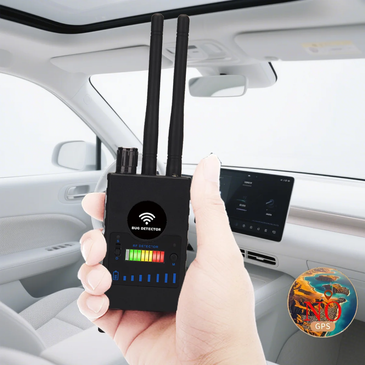 

All-Band RF Detector & Magnetic Finder: 8GHz Frequency, Detects Hidden Cameras, Eavesdropping Devices, GPS Trackers; 12H Battery