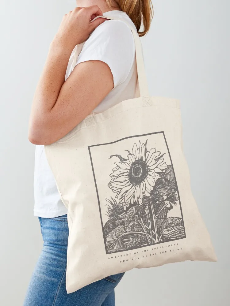 Sweetest of the Sunflowers Tote Bag shopper bag women sac pour femme supermarket folding bag shopping bags foldable
