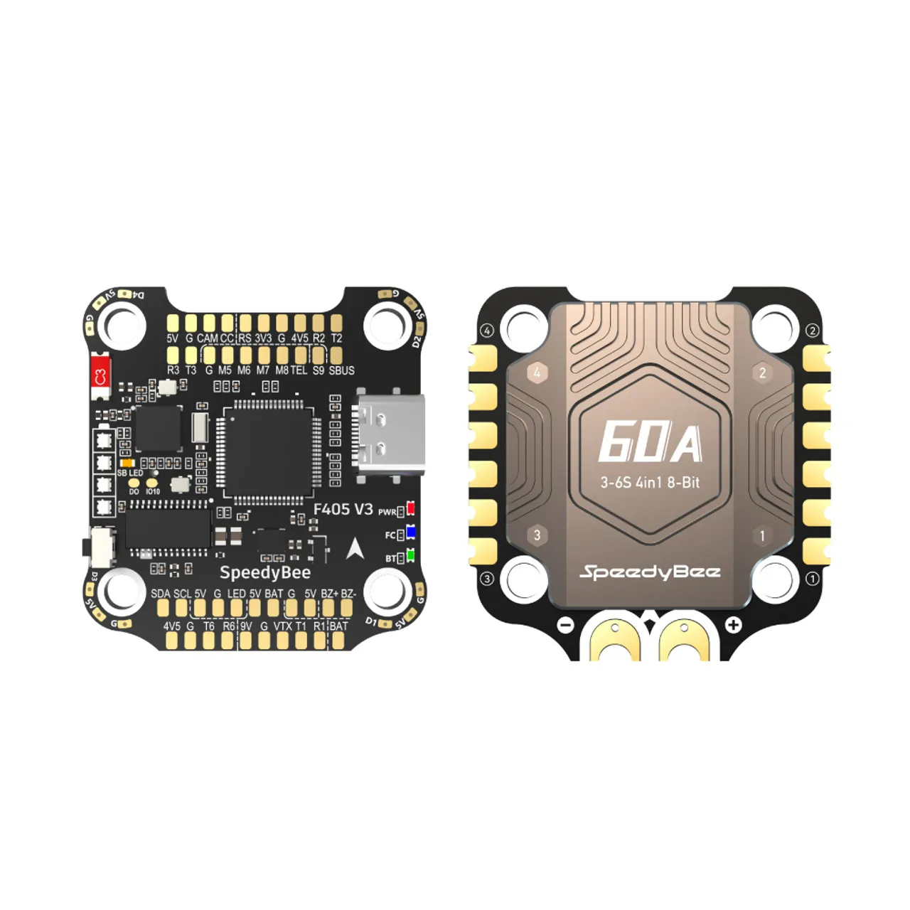 Speedybee F405 V3 60A 30*30 Stack F405 V3 Wireless Flight Control & BLS 60A 3-6S 4-in-1 8bit ESC For FPV Racing Drone Parts