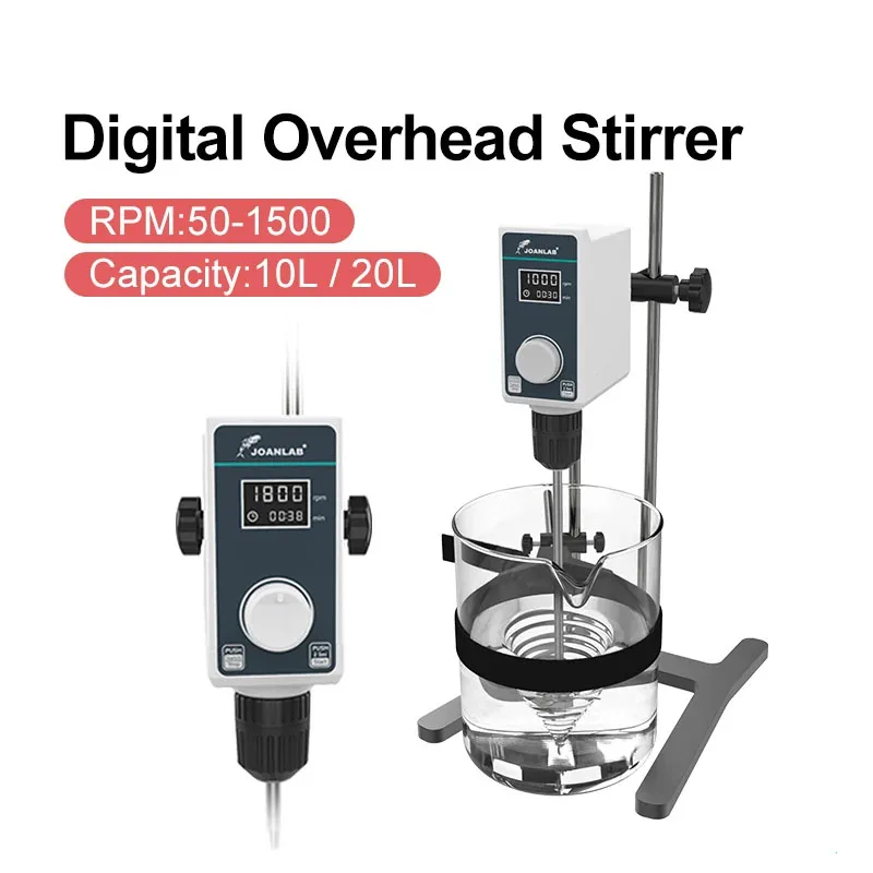 Mixer Lab Electric Stirrer Digital Display Overhead Stirrer Adjustable Height Lab Equipment 110V To 220V