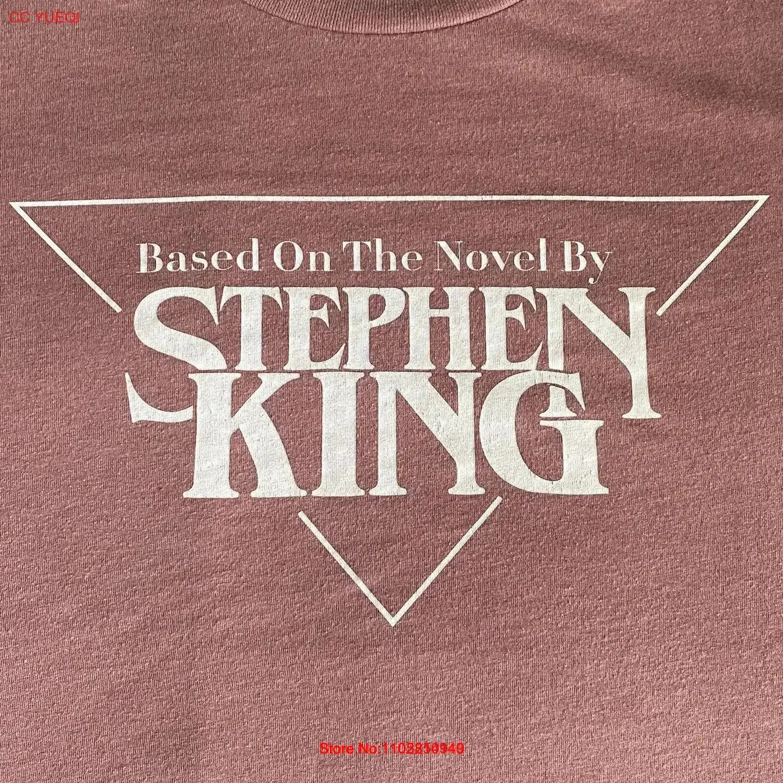 Based on the Novel By STEPHEN KING Horror Author T Shirt LARGE NV Preowned vintage Washed graphic Stretched Versatile fashion