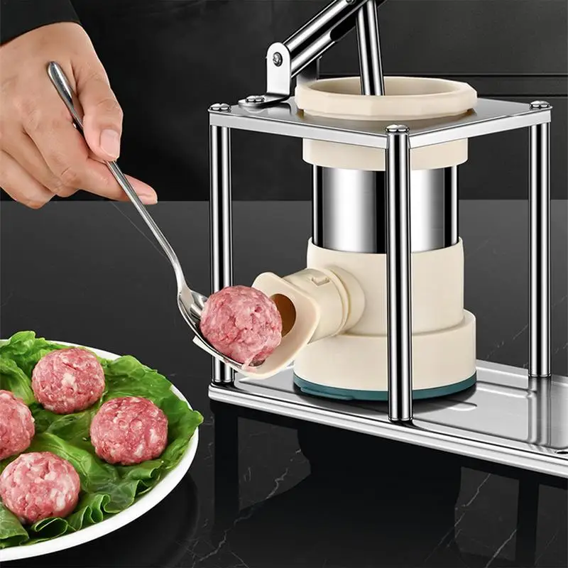 Manual Sausage Stuffer Vertical Stainless Steel Meat Sausage Stuffer With 5 Stuffing Tubes Kitchen Stuffing Maker Sausage