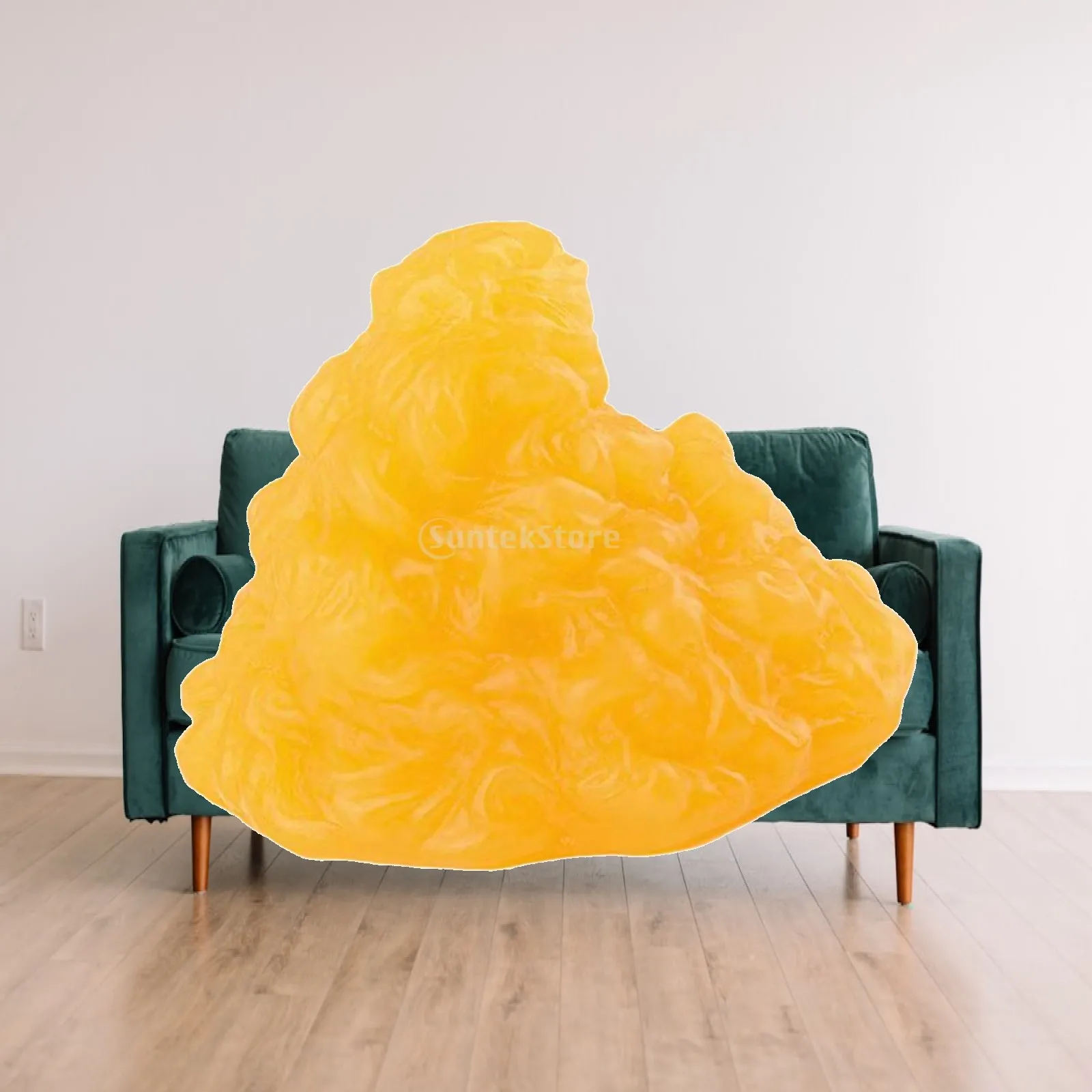 Human Body Fat Replica TPR Gel Anatomical Model for Teaching Aid Keep Fit Visual Reminder Yellow 14cm