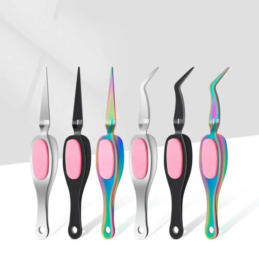 Durable Nail Art Shaping Tweezers Multi-purpose Portable Shaping Clip Anti-slip Stainless Steel Nails Extension Clips