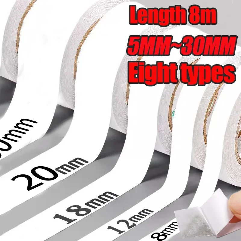 Width 5mm~30mm Double Sided Strong Tape White High-adhesive Cotton Hands Tearing Tapes Home Office Kids DIY Crafts Sticky Paper