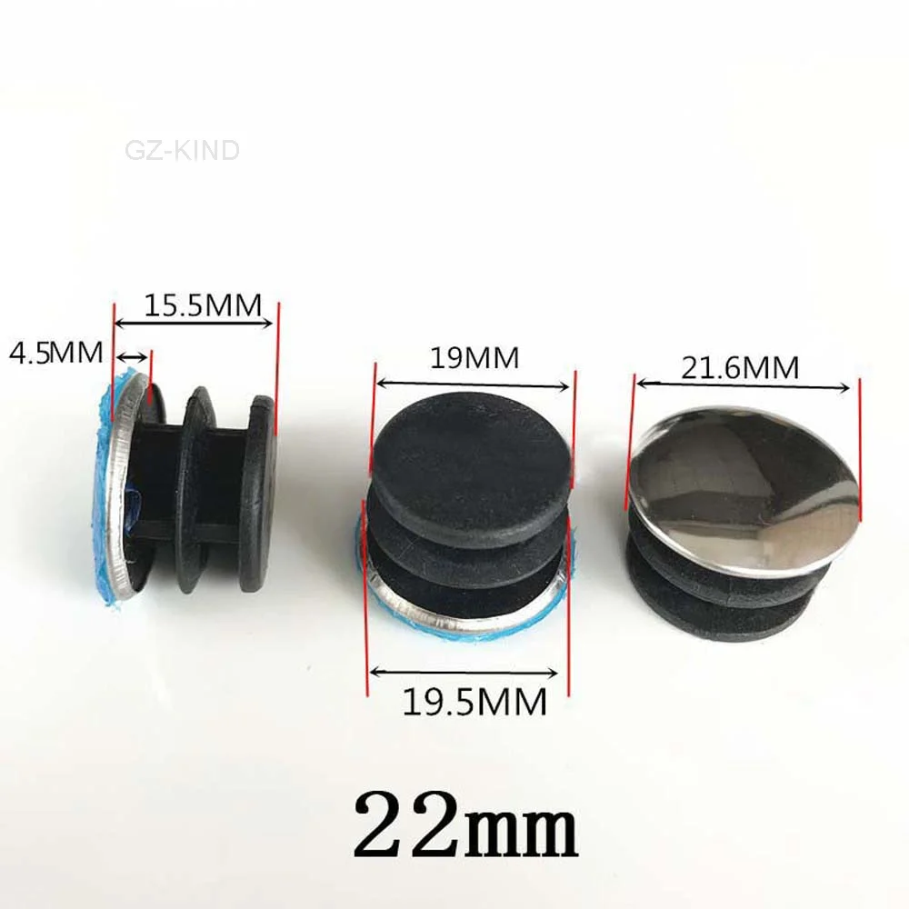 스테인레스 스틸 원형 튜브 파이프 인서트 플러그 블랭킹 엔드 캡, 20mm 22mm 25mm 4 개