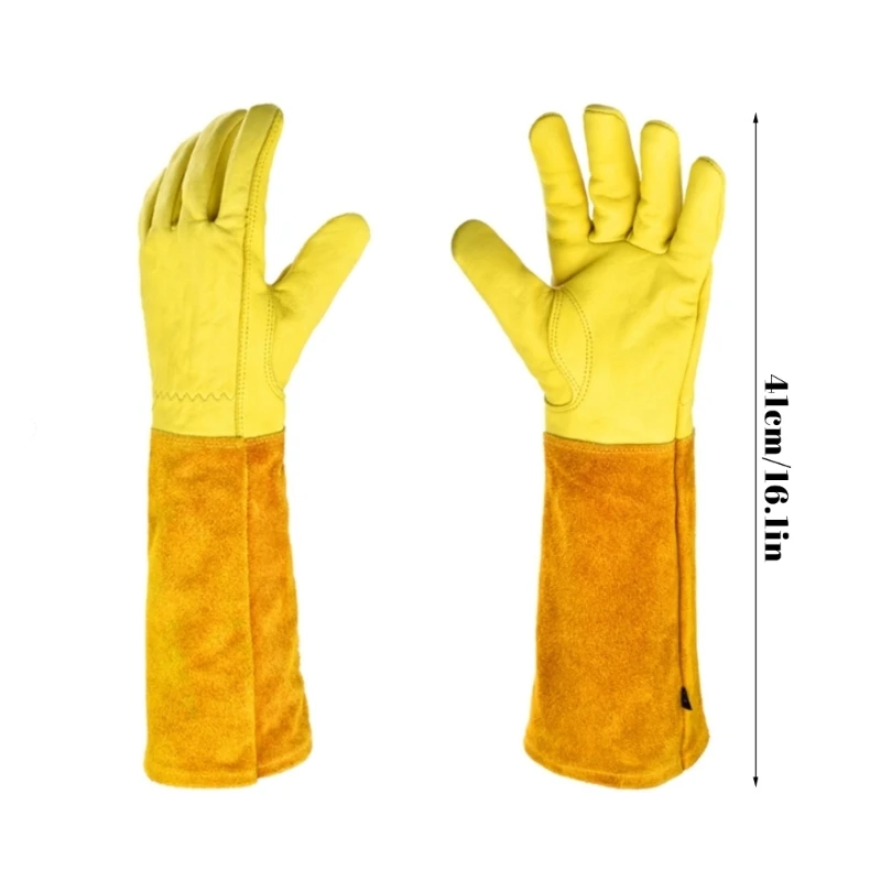 Gants de jardinage en cuir respirant pour hommes et femmes, gants d'élagage rose, longue épine verte, meilleur cadeau de jardin, livraison directe