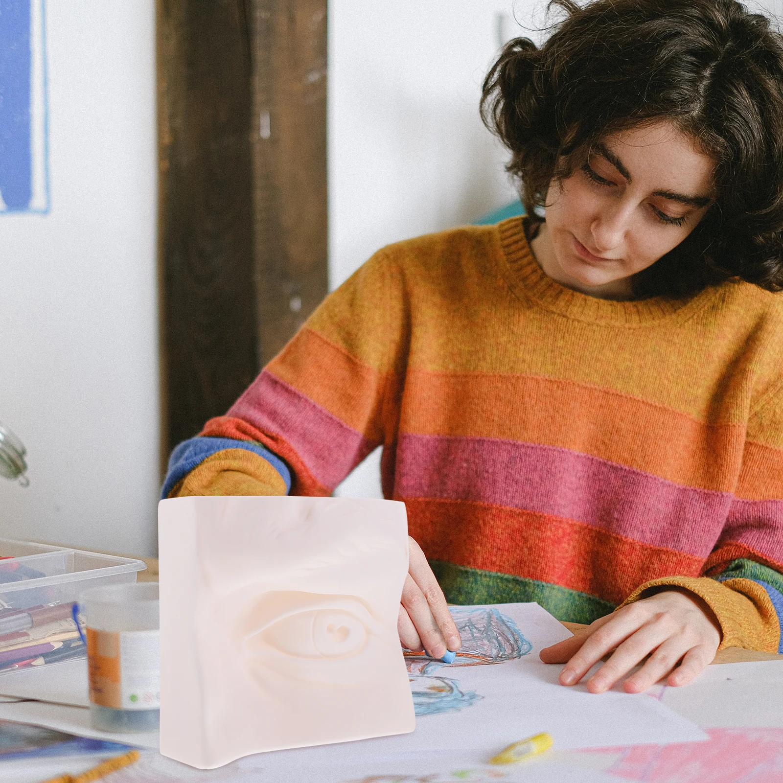 1pc Sketch Art Organ Statue For Graffiti Students Teaching Aids Desktop Ornament Home Decorative Sculpture Sense Organ Design