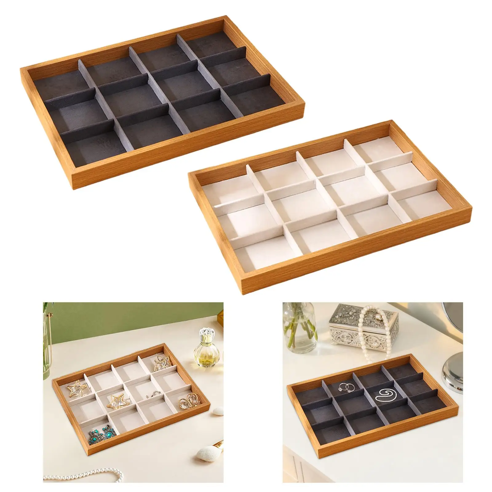 

Поднос для демонстрации ювелирных изделий, деревянный орнамент, портативный органайзер для колец-шпильок для нее