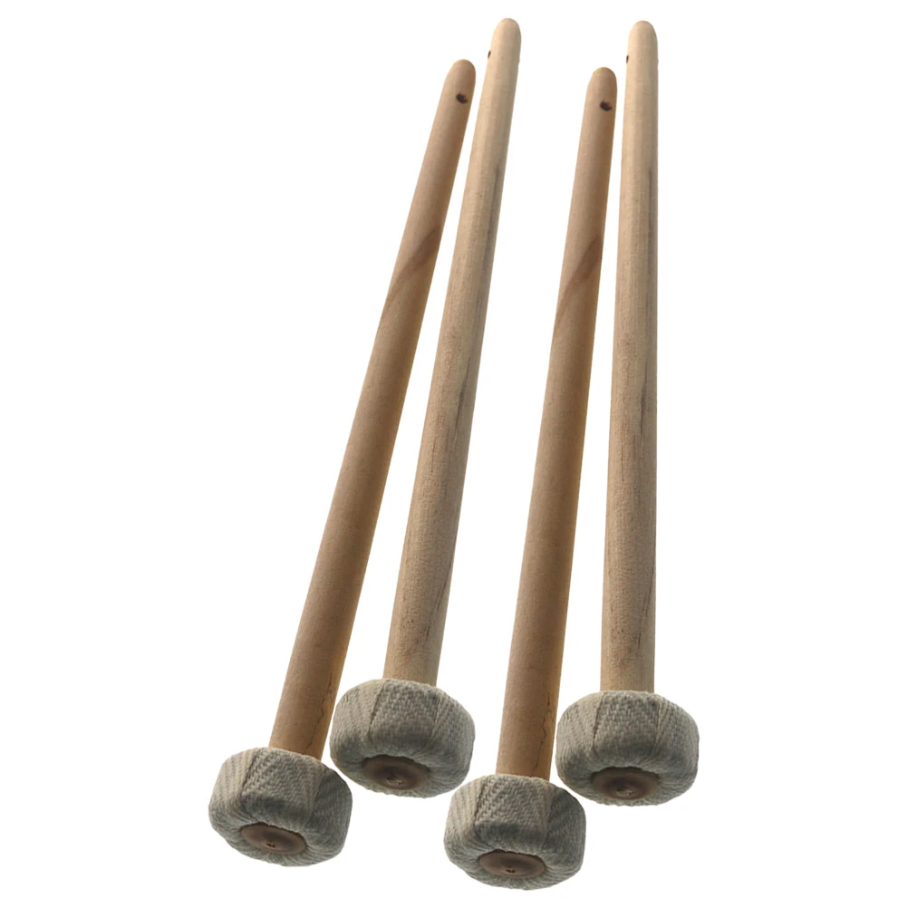 

4 Pcs Gong and Drum Stick Accessories Small Kit Mallet Mallets Accessory Felt Chinese Gongs Drums