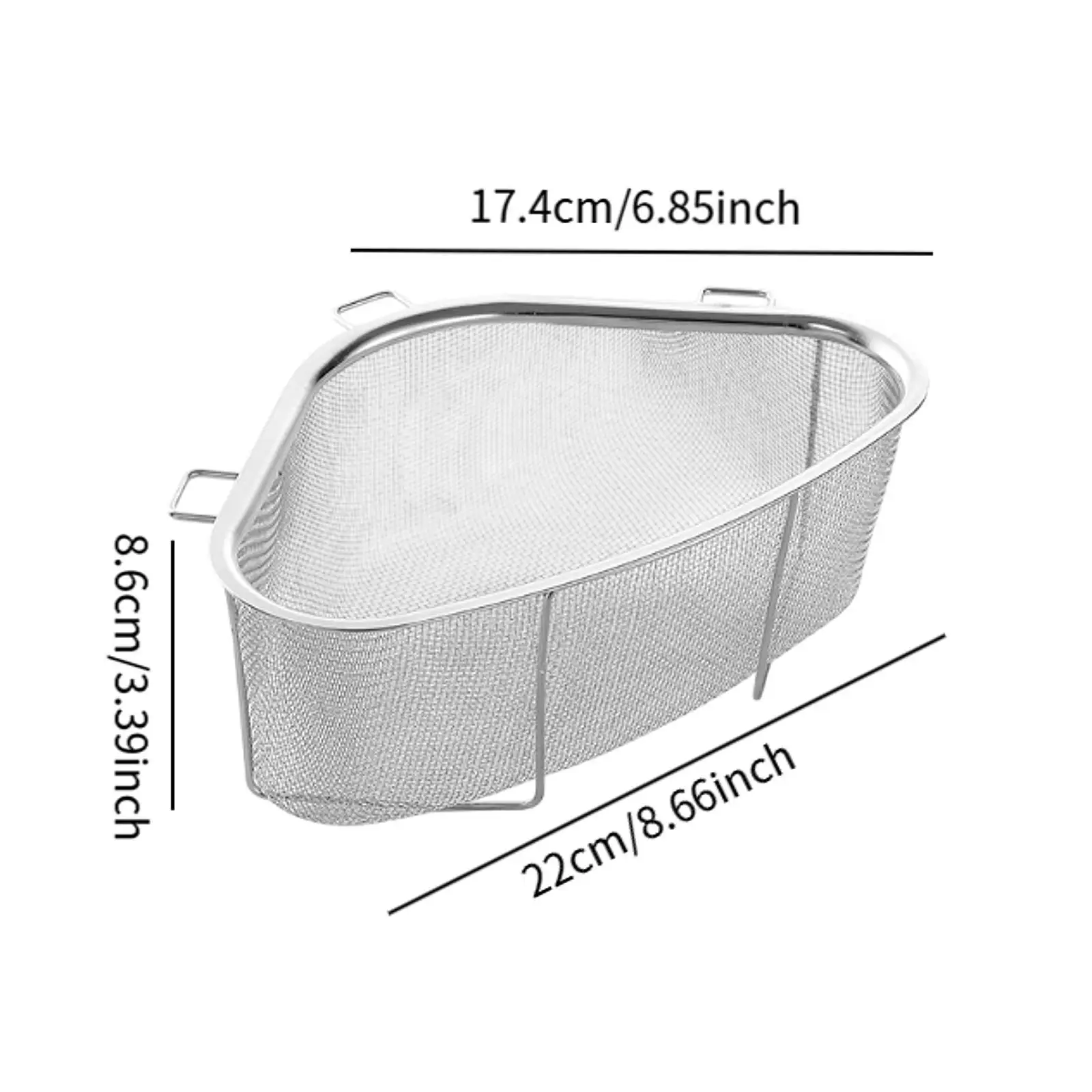 Colander Triangle Strainer Leftovers Drainer Basket for Cook Pasta Fruits