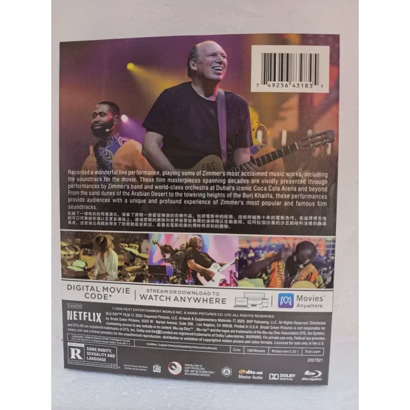 Blu-ray Disc Hans Zimmer and Friends Live Concert Performance Music Album
