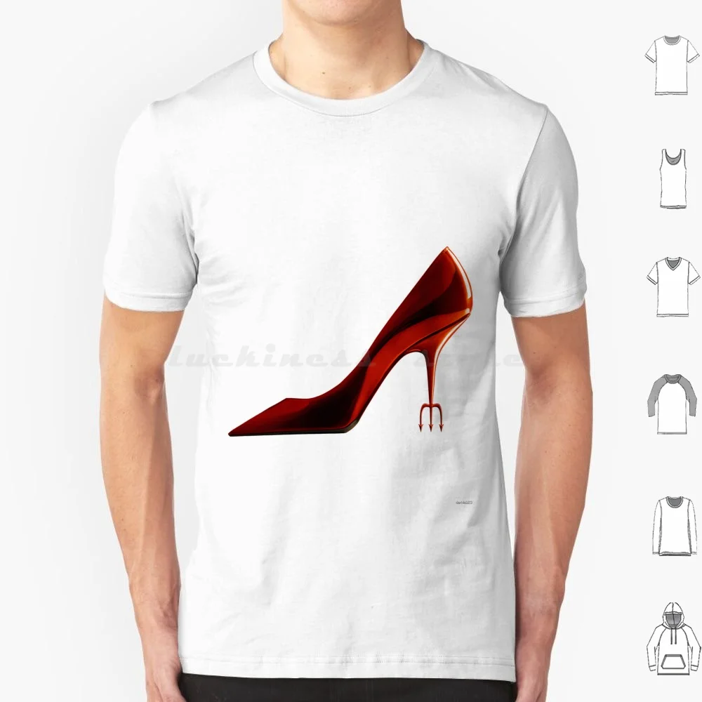 The Devil Wears T Shirt 6Xl Cotton Cool Tee The Devil Wears Shoe Devil Pitchfork Trident High Heel Miranda Priestly Film Meryl