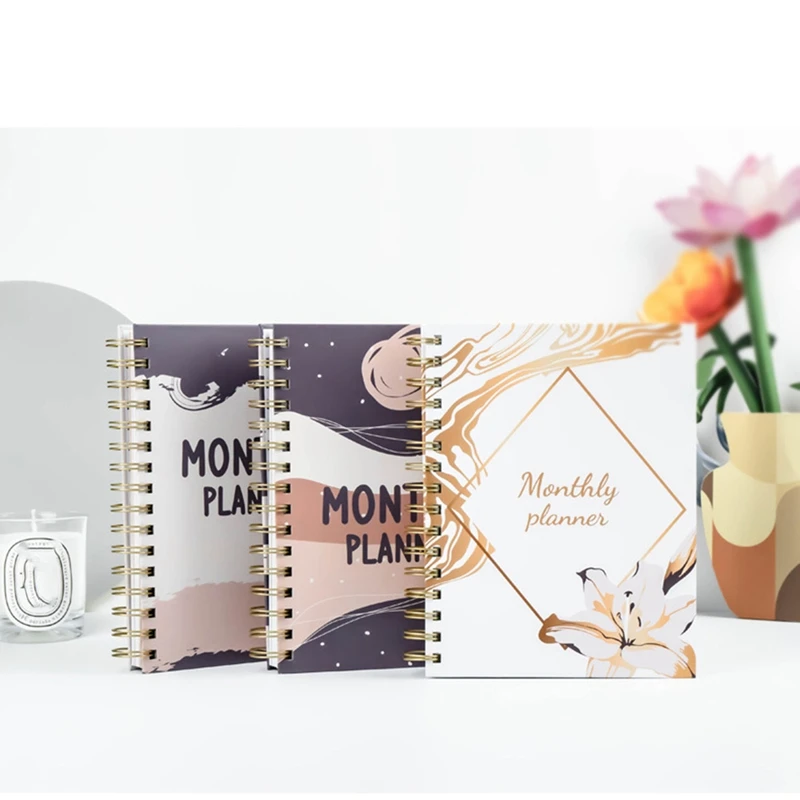 Top-A5 Daily Weekly Planner Agenda Notebook Weekly Goals Habit Schedules Stationery Office School Supplies