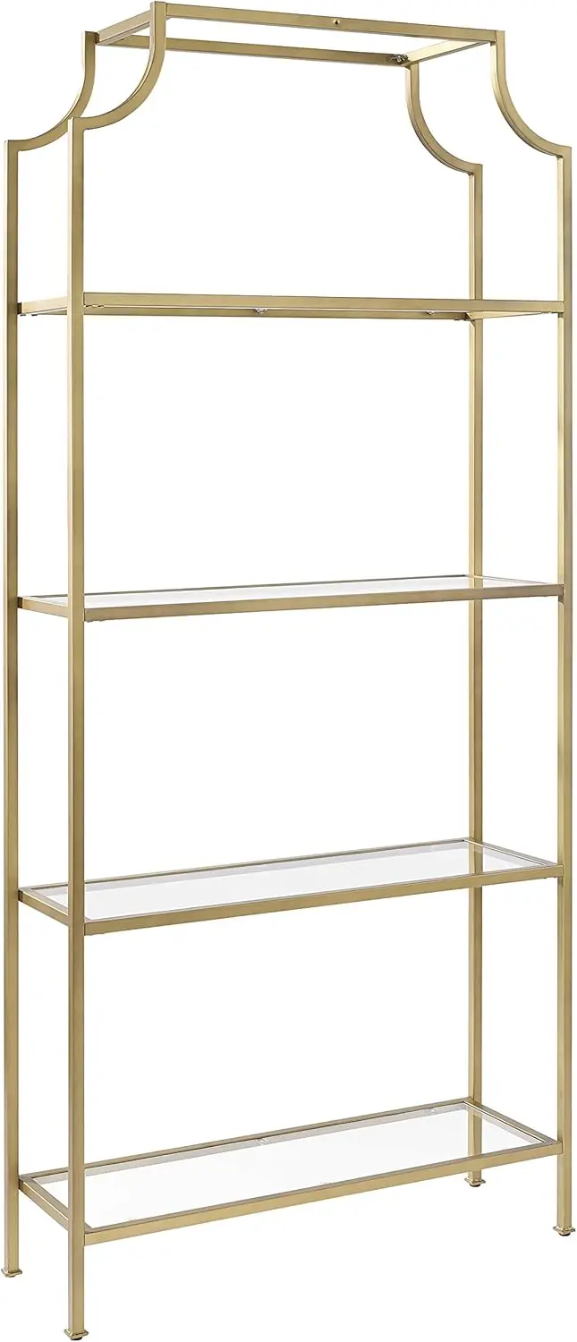 

Мебель Aimee Etagere книжный шкаф-золото и стекло