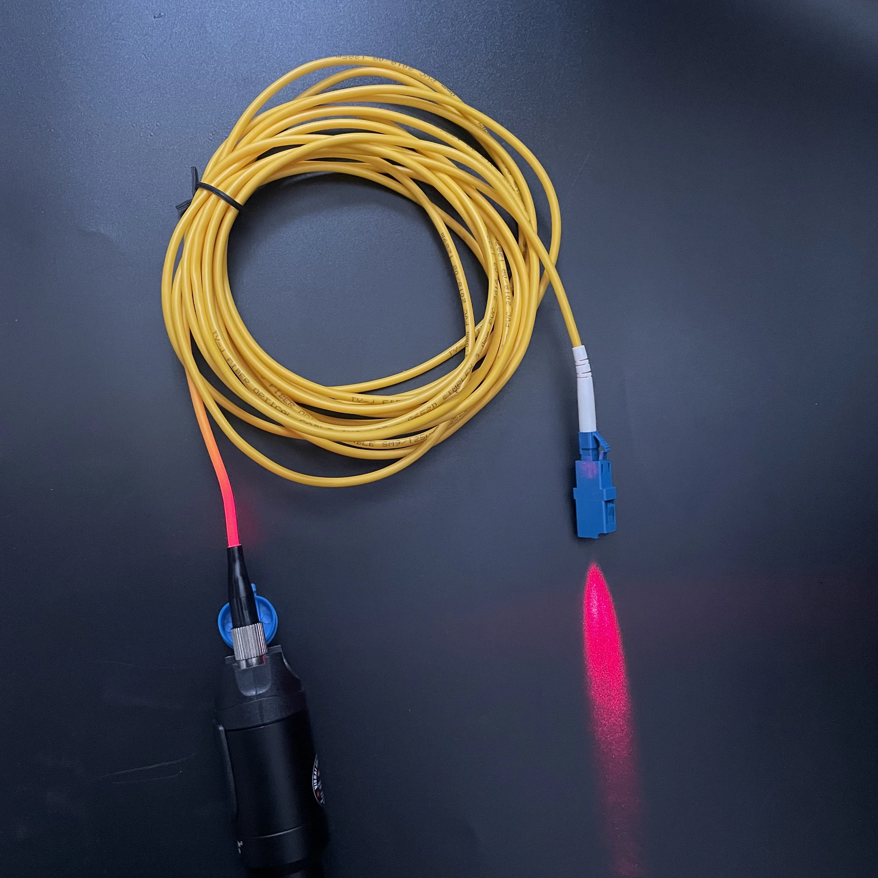 Visual Fault Locator Fiber Optic Cable Tester 10mw Red Laser Light pen(with fiber optic patch cord flang )