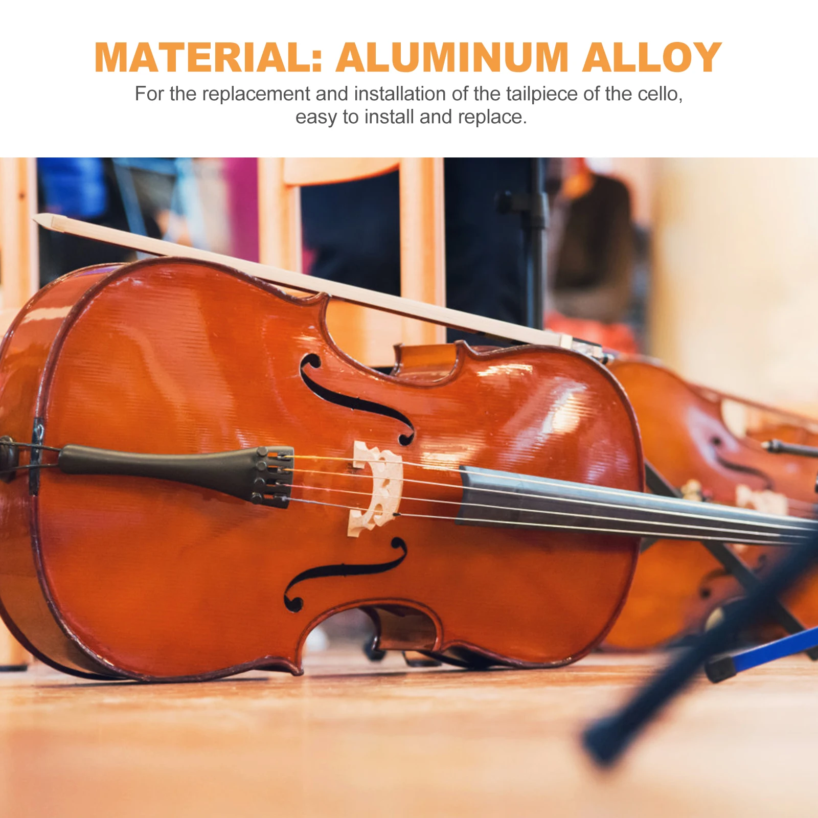 

Violin String Board Cello Tailpiece for Practical Finetuner Instrument Accessory with Aluminum Alloy Durable