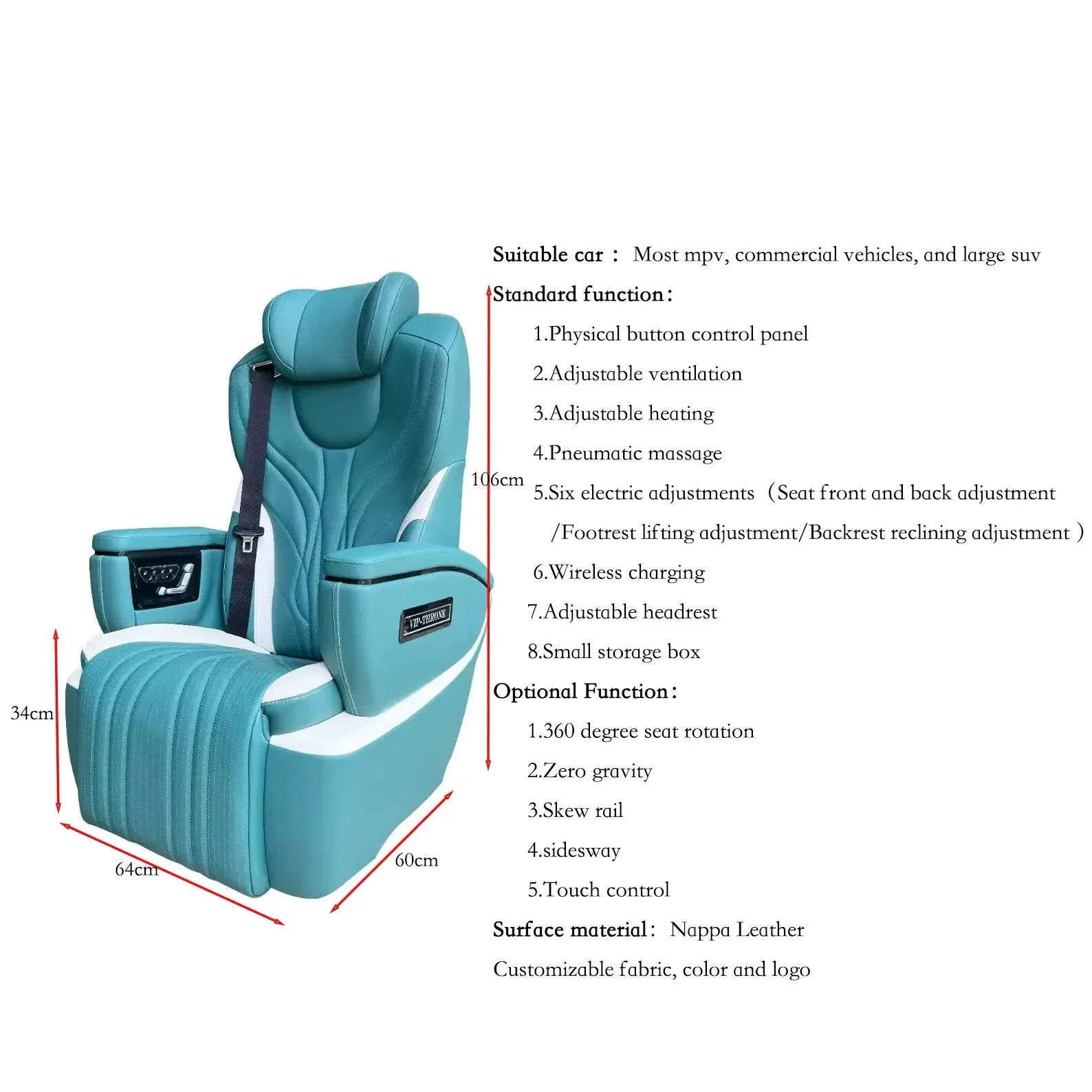 Analyste de siège de camionnette de luxe personnalisés pour Mercedes Vito,Metris,Alphard,Sprinter, Van services.com Chair, Canapé-lit, Banquette