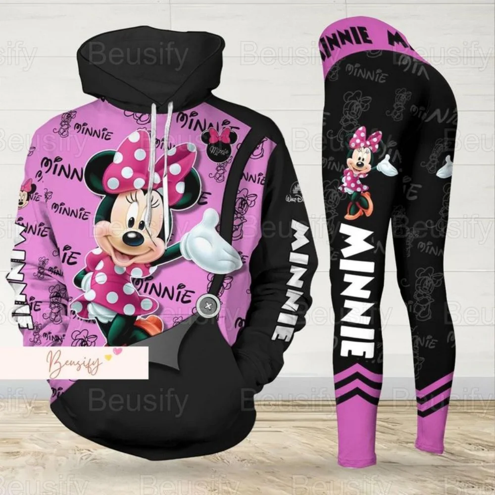 

Disney Minnie hooded yoga suit hoodie Yoga pants 3d printing 2025