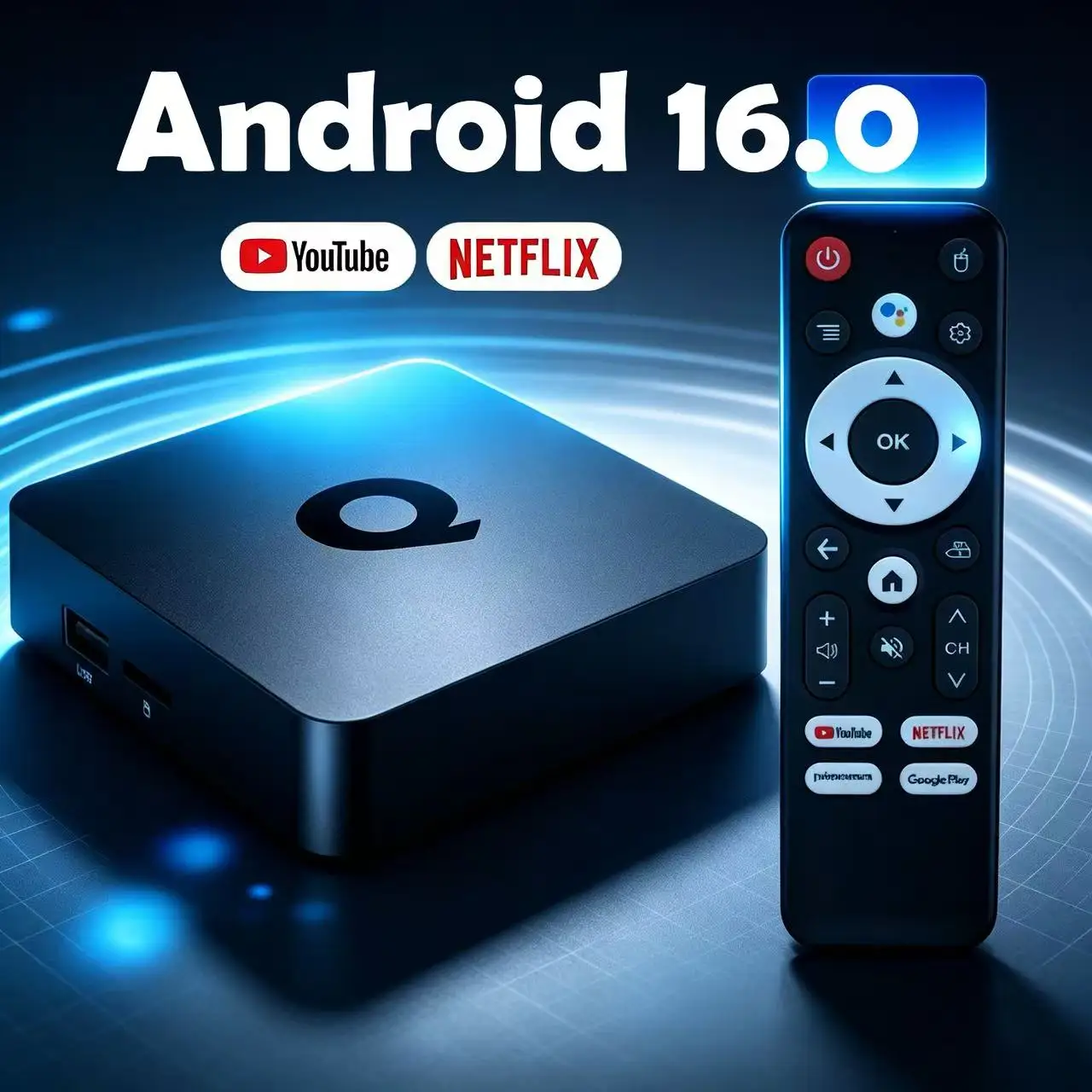 Smart Android16  TV Box Q1 8GB+256GB Allwinner H313 Google A