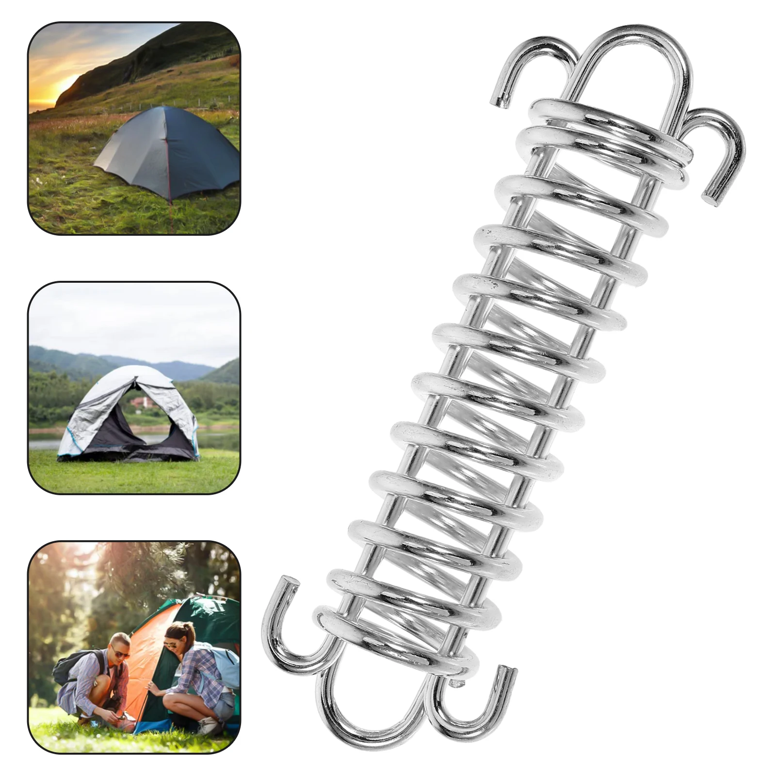 

Wind Rope Buckle Elastic Hook Lightweight Tensioner Camping Tent Cord Extended Spring Attachment Hammock